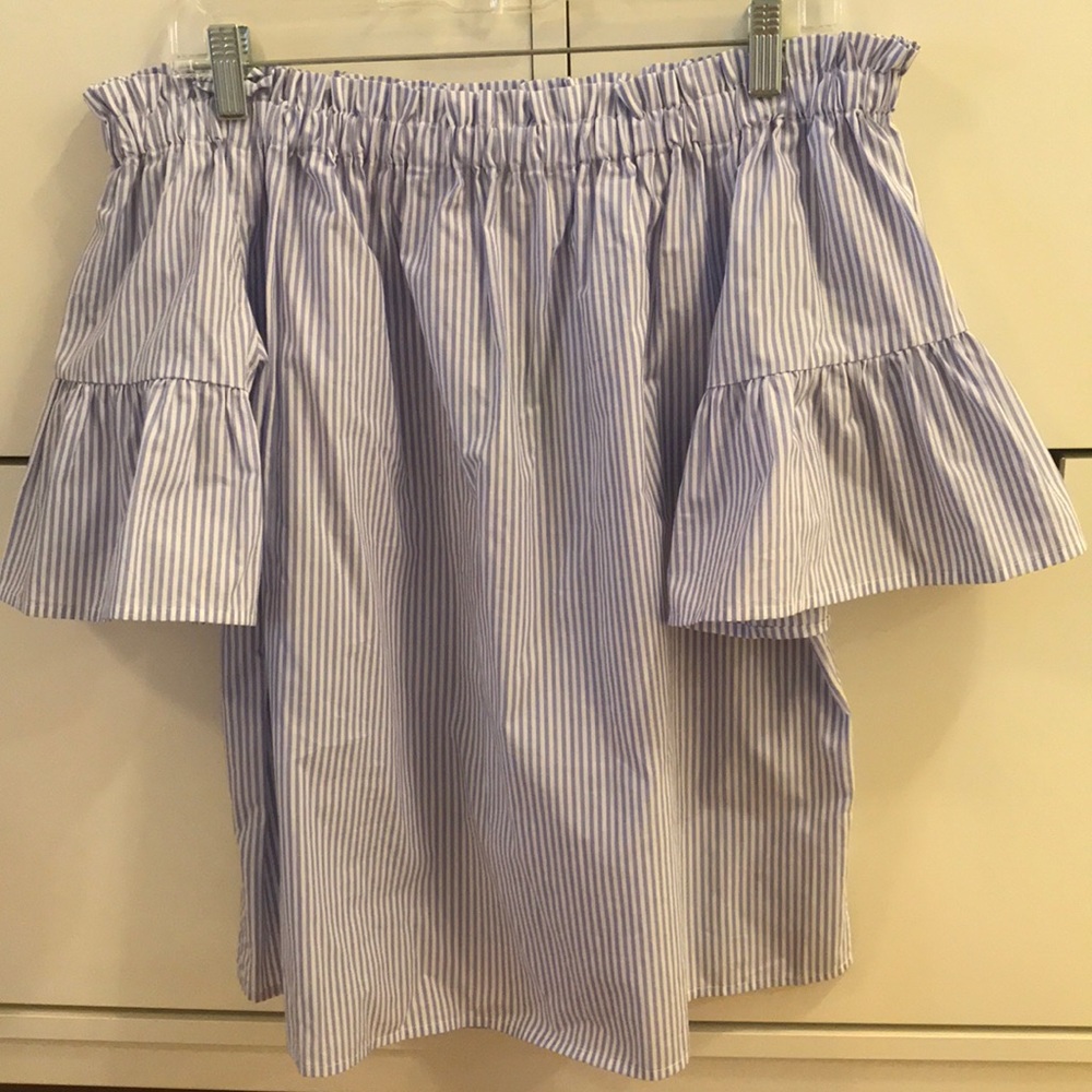 Kate Spade striped off the shoulder top
